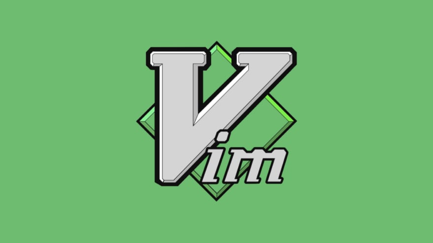 image of vim logo with green background